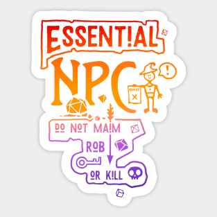 Essential NPC in color | Non-Playable Character in Dungeons and Dragons Sticker